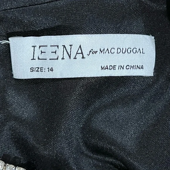 Mac Duggal Ieena Raglan Long Sleeve High Neck Gown - Picture 7 of 8